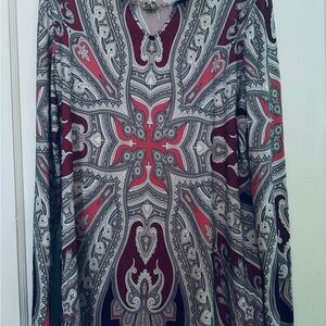 INC International Concepts Red and Black Paisley Dress